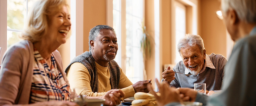 a group of seniors around the table